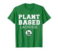 Plant Based Lacrosse Design. Funny Vegan Plant-Based Design T-Shirt, Men, Kelly Green, XX-Large