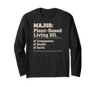 Plant-Based Living 101: Compassion, Health, Earth Checklist Long Sleeve T-Shirt