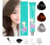 Plant-based Nourishing Hair Color - Comes With Full Kit,2023 Popular Hair Color,Bubble Hair Dyeing Cream Plant Essence,Plant Nourishing Hair Dye,Gray Hair Coverage for All Hair Types (Misty Brown)