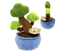 Plant-based Plush - Money Tree Pot Plant Pillow, Super Soft Plush Toy | Gets Rich Overnight, Collectable, Ages 4+, Bedroom Decor