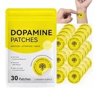Plant-Based Transdermal Patches for Mood Support & Mental Well-Being - Vegan Formula to Boost Focus & Motivation Without Stimulants, 30 Patches Monthly Supply for Daily Use (1 Pack)