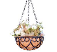 Plant Basket - Various Sizes | Frost-Resistant Flower Bowl | Planter Seagrass, Garden & Balcony, Round Tub, Natural Coconut Fibre, Ideal for Plants Indoor and Outdoor Use
