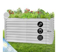 Plant Bed Holder Raised Garden Flower Planter Stand Outdoor 1800 L Steel Silver