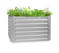 Plant Bed Raised Garden Holder Flower Planter Stand Outdoor 600 L Steel Silver