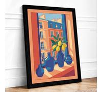 Plant Before Building Modern Framed Wall Art Print A1 (84.1×59.4cm) Black, Wall Decor for Living Room, Bedroom, Office & Home, Ready to Hang, Art Gift