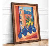 Plant Before Building Modern Framed Wall Art Print A4 (29.7×21cm) Walnut, Wall Decor for Living Room, Bedroom, Office & Home, Ready to Hang, Art Gift