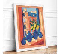 Plant Before Building Modern Framed Wall Art Print A4 (29.7×21cm) White, Wall Decor for Living Room, Bedroom, Office & Home, Ready to Hang, Art Gift
