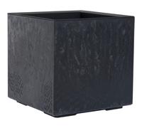 Plant Box Window Box Flowerpot Black Concrete Look 40 X 40 CM Plastic