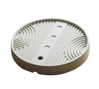 Plant Caddy Plant Starter Trays Mobile Pulley Planter Base Tray, Plant Tray with Invisible Wheels, Plant Caddy Plastic Plant Stand Indoor with Plant Water Catcher Tray,Beige-9.3in/23.5cm