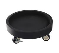 Plant Caddy Round Movable Planter with Easy Moving Caster Wheels,Rolling Plant Stand with Wheels, Trolley Tray Pallet Outdoor Indoor Tree Flower Stand Planter,Black-30cm