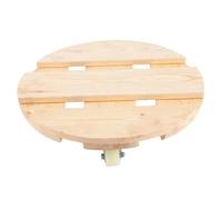 Plant Caddy Thickened Mobile Plant Tray with Wheels, Plant Starter Trays Plant Stand Indoor Rolling Plant Caddy, Planter Tray Wood Plant Stands Plant Rollers with Wheels,Round-30x30cm