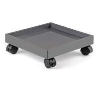 Plant Caddy with Wheels - Heavy-Duty Plastic Rolling Stand for Indoor & Outdoor Use - Industrial Square Planter Dolly for 12-Inch Pots