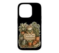 Plant Care Coordinator Cat Houseplant Humor Case for iPhone 14 Pro