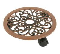 Plant Cast Iron, Ø 30cm, Braun Load Capacity: 50 KG Decorated, 3 Rolls Round