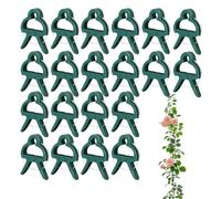 Plant Clips - 20 Piece Reusable Trellis Clamp, Garden Support Fastener | Flexible Vine Stem Holder Tool for Tomato Vegetable Orchid Flower Greenhouse Indoor Outdoor Growing Arrangement System