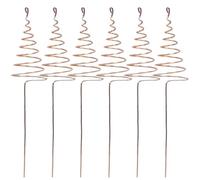 Plant Copper Wire Stakes - 6 Pack Spiral Rods, Rust-Resistant Material, Heavy Duty Build with Ground Spikes | Gardening Support for Yard Vegetables Landscape Flower Planting Netting Outdoor