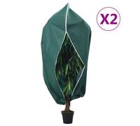 Plant Cover Green 3.14x2.5m Non-Woven Fleece with Zip Drawstring Reusable Winter