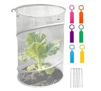Plant Covers From Animals - with Stakes Round Breathable Reusable Mesh Home Accessories,Garden Plant Protection | for Indoor Winter Frost Season Flower Patio Porch Backyard Farm Park