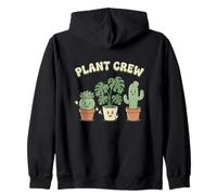 Plant Crew Cute Succulent Cactus Monstera Plants Zip Hoodie