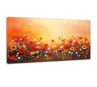 Plant Daisy Painting by Numbers for Adults, Painting by Numbers Kits Canvas, DIY Color Oil Paintings Acrylic Paints, with Paintbrushes, Hobbies for Adults Women,Home Decor 28x56in Without Frame 0z-292