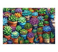 Plant Diamond Art Kits 18x24in Small Diamond Painting Succulents, 2026 New DIY Full Drill Crystal Art Painting Embroidery Cross Stitch Kits for Adults, 5D Gem Paint by Numbers for Beginners XW-O183Y