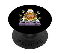Plant Dj Sunflower Groove Music Beats PopSockets Adhesive PopGrip