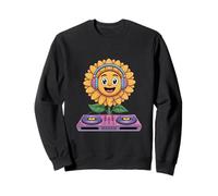 Plant Dj Sunflower Jam To The Beat Fun Sweatshirt