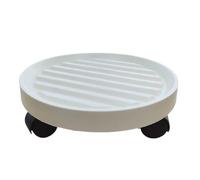 Plant Drip Tray, Water Pan with Universal Wheels, Heavy-duty Flower Pot Drip Pan, 360° Rotation Without Blind Spots, Flower Pot Dolly Holder for Indoor Outdoor(White)
