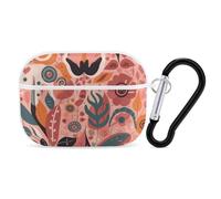 Plant Elements Pattern AirPods Pro 2 Case Cover, Shockproof Hard Shell Protective Case for Women Men, Compatible with Airpod Pro Case 2nd/1st Generation with Keychain-White