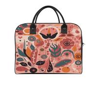 Plant Elements Pattern Laptop Tote Bag Casual Travel Handbag Multi Pocket Shoulder Bags for Work Travel