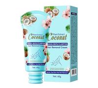 Plant Extract Coconut Gentle Clarifying Hair Removal Cream, with Coconut Oil and Cherry Blossom Extract, No Skin Irritation, 60g (1 PCS)