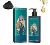 Plant Extract Hair Dye for Gray Hair, Instant Botanical Hairs Dye, Long-Lasting Natural Hairs Color Shampoo, Gentle Plant Formula, Softens and Adds Shine (Natural Black)