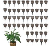 Plant Fertilizer Basket - Durable Nutrition Cups, Reusable Mesh Design, Feeding Pots, Secure Containers With Locking Lids | Convenient Boxes For Orchid Bonsai and Flower Plant Care