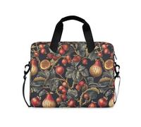 Plant Fig Red Black Laptop Sleeve Case Concise Laptop Storage Bag messenger bags for Work Journey with Strap Handle, 13 14 15.6 inch