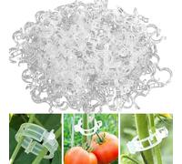 Plant Fixing Clips, 2025 New Tomato Grape Vine Vegetables Plant Support Clips, Secured Plastic Clip for Climbing Plant(Clear 100pcs)