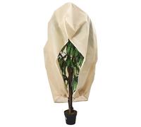 Plant Fleece Cover Beige 1 x 1.55 m Non-Woven Zip Drawstring Reusable Outdoor UV