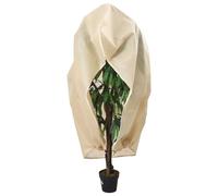 Plant Fleece Cover Beige 3.93x3.5m Non-Woven Fabric Zip Drawstring Reusable Easy
