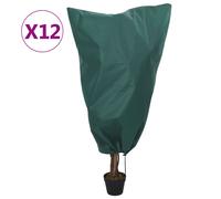 Plant Fleece Cover Green 0.8x1.2m Non-Woven 70g/m2 Drawstring 12pcs Set