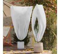 Plant Fleece Cover Reusable White 1.8x1.2m Non-Woven Zip Drawstring 5pcs Winter.