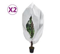 Plant Fleece Cover White 1.2x1.8m Non-Woven 70g/m² Drawstring Zip 2pc Reusables