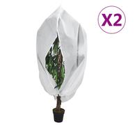 Plant Fleece Cover White 3.14x2.5m Non-Woven Fabric Zip Drawstring Reusable 70g