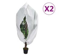 vidaXL Plant Fleece Covers with Zip 2 pcs 70 g/m² 1.2x1.8 m