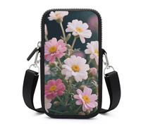 Plant Floral Flowers Cell Phone Bag with Detachable Strap, Aesthetic Mini Sling Bag Small Crossbody Bag for Phone