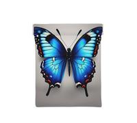 Plant Floral Flowers Print Leather Coin Purse, Small Change Pouch Wallet,Squeeze Coin Purse Pouch For Men Women, Blue Butterfly, One Size, Fashion