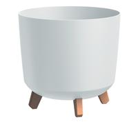 Plant Flower Pot on Legs White Round Plastic 28.5x29.8 cm