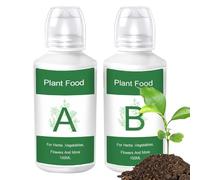Plant Food For Hydroponics | Hydroponic Liquid Plant Food A & B Nutrient | Seed Pods Kit For Hydroponics Growing System Low-Maintenance Nutrients For Urban Farming, Hydroponic Farm