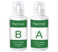 Plant Food for Hydroponics System - Fertilizer A & B Solution for Growing | Fast Thriving Sustainable Natural Nutrients for Vegetable Production, Flower Growing