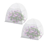 Plant Freeze Protection Covers - 2 Pcs Winter Garden Protector for Plants | Breathable Non-Woven Fabric with Drawstring, Reusable Frost Shield Bags, Ideal for Shrubs Trees Flowers, 56x56x56cm White