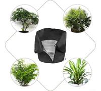 Plant Frost Protection Cover for Potted Trees & Shrubs - 45 x 50 cm Anti-Cold Insulation Bag with Zipper, Drawstring & Cord Lock - 210D Oxford + The