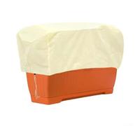 Plant Frost Protection Covers with Secure Drawstring for Rectangular Flower Boxes, Guarding Plants from Harsh For Winter Conditions (Beige yellow)